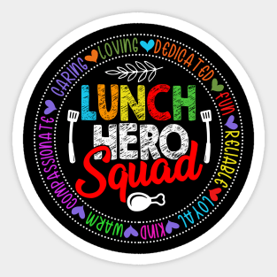 Lunch Hero Squad Funny Lunch Lady School Cafeteria Worker Sticker